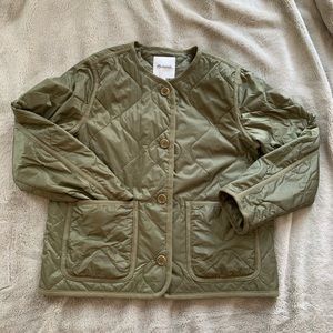 Madewell green sheep jacket